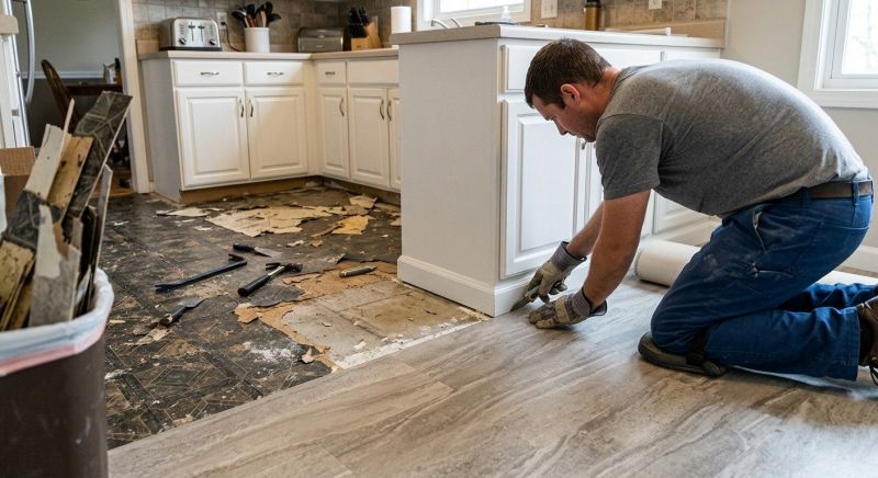 Linoleum Flooring Replacement in Natick, MA