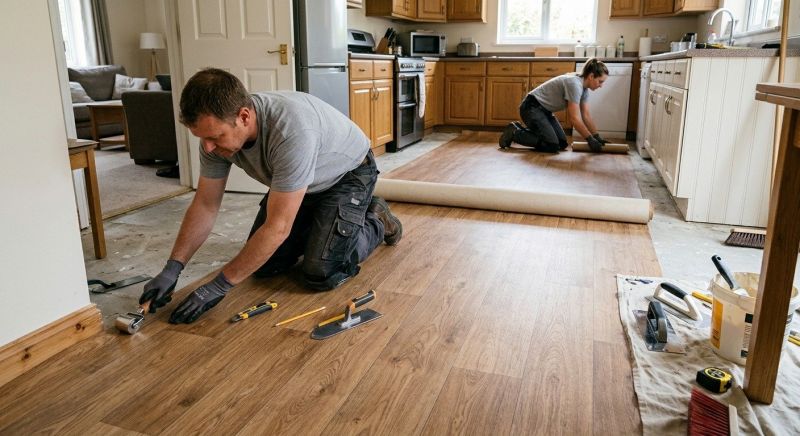 Linoleum Flooring Replacement in Natick, MA