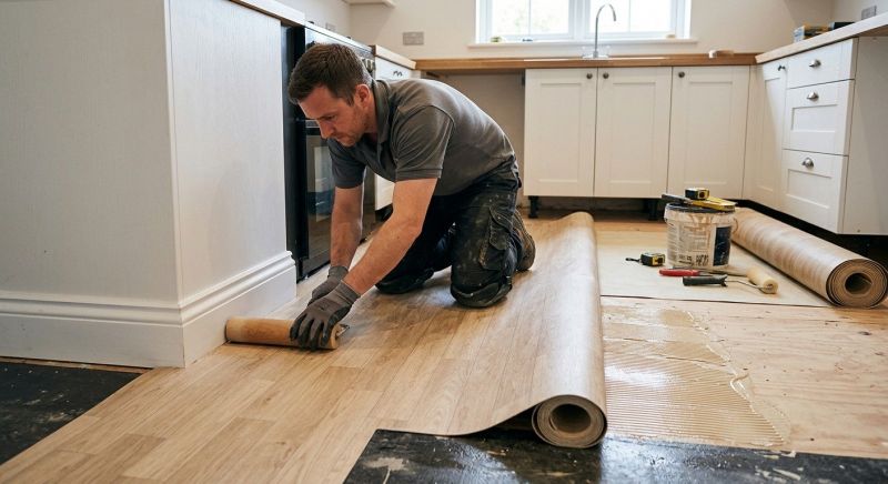 Sheet Linoleum Installation in Avon, MA
