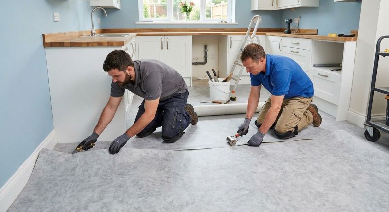 Sheet Linoleum Installation in Natick, MA